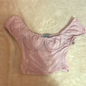 Cute pink top with corset cups!